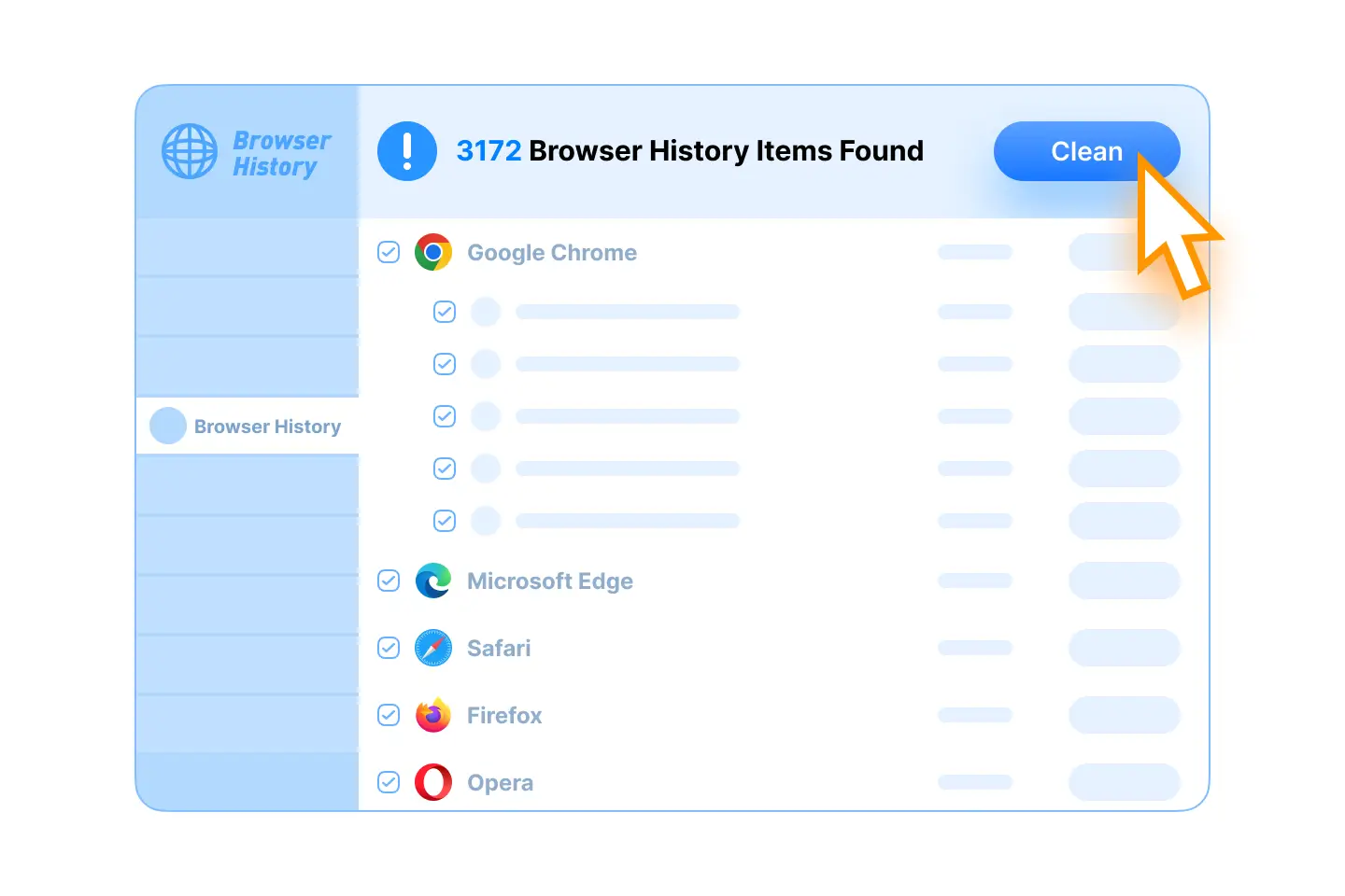 Streamlined Interface With One-Click Cleanup