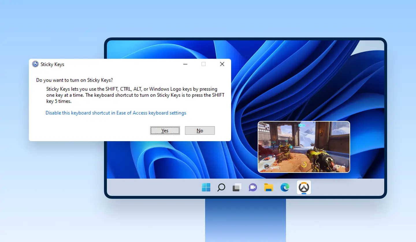 Suffer From 'Sticky Key' Pop-ups & OS Noise