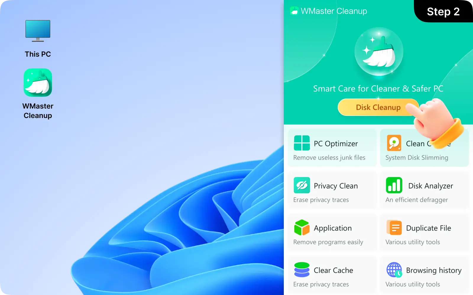 Click 'Disk Cleanup' to Scan the Disk