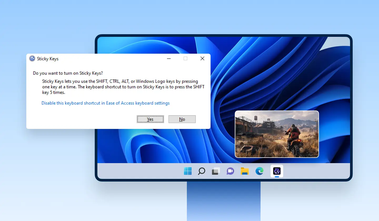 Suffer From 'Sticky Key' Pop-ups & OS Noise