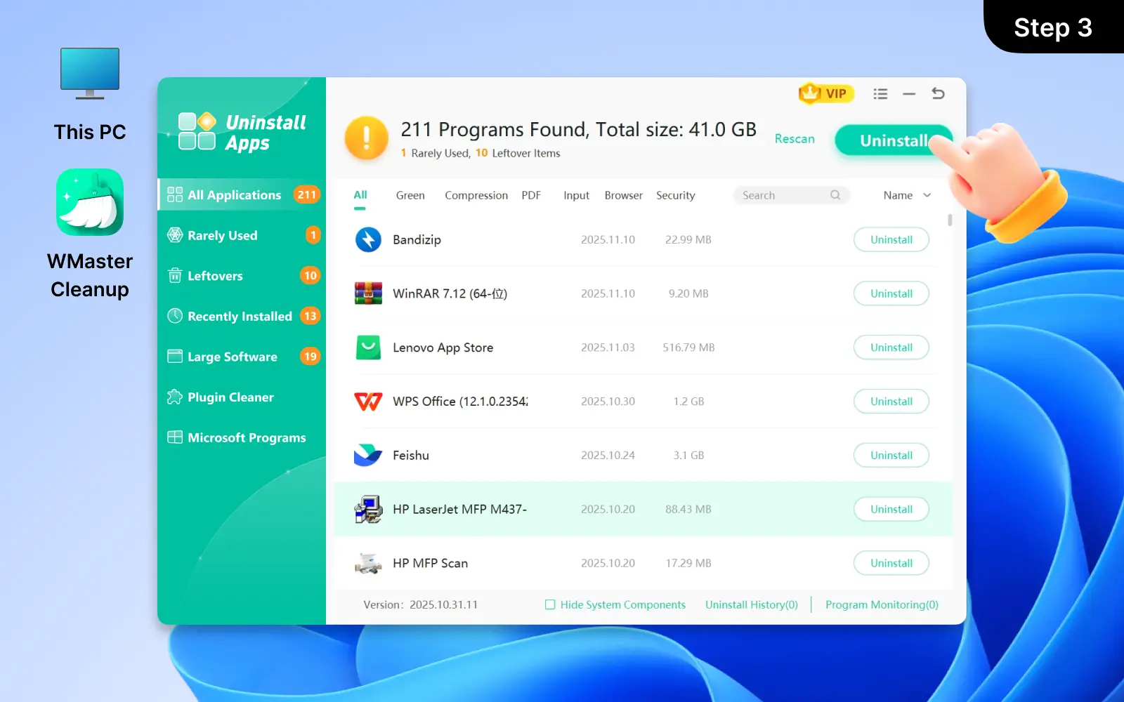 Uninstall Programs With One Click