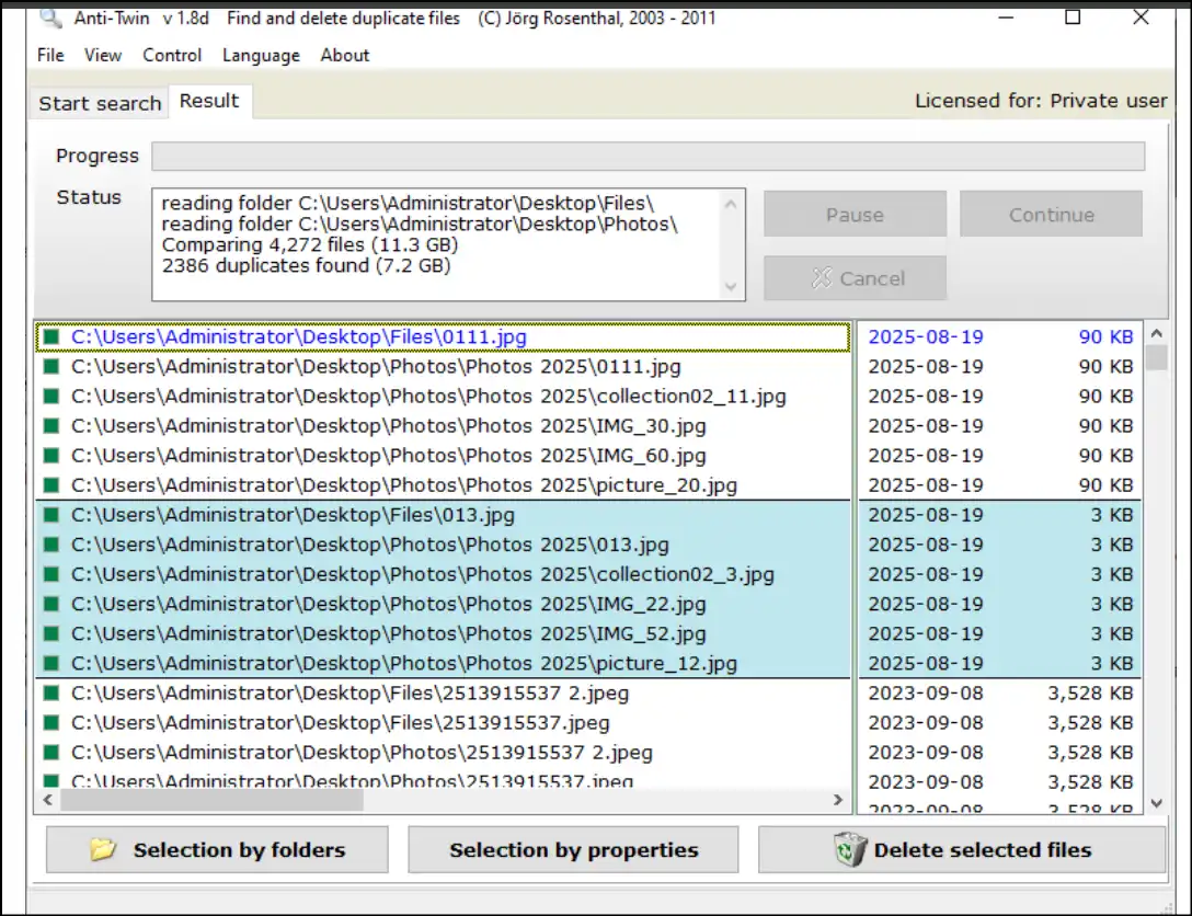 Anti-Twin Duplicate File Finder.