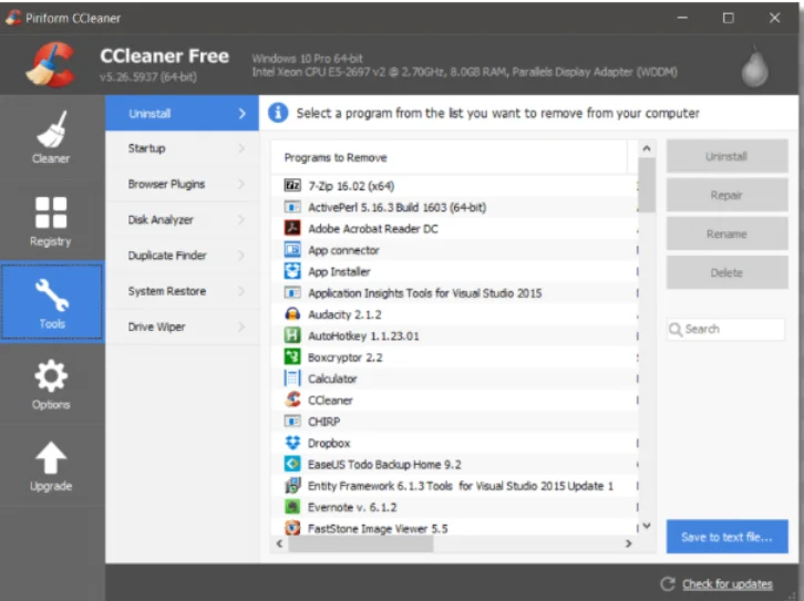 CCleaner.