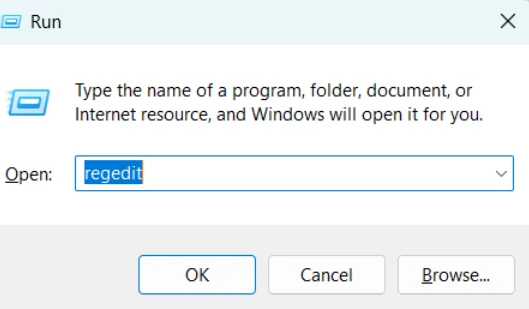 Type regedit in the Run dialogue box to reduce input lag.