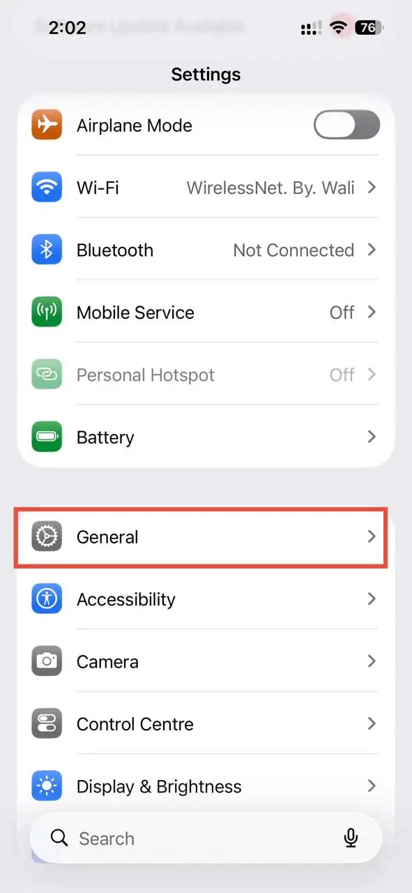 Open Settings app on your iPhone and go to General.
