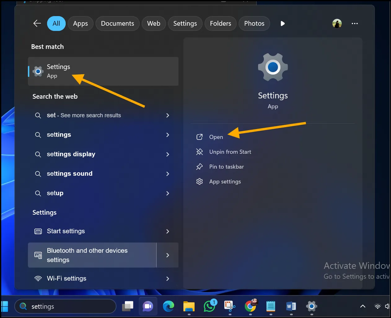 Go to Settings to remove junk from Windows 11.