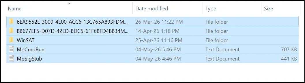 Delete all the selected files in your system temp folder.