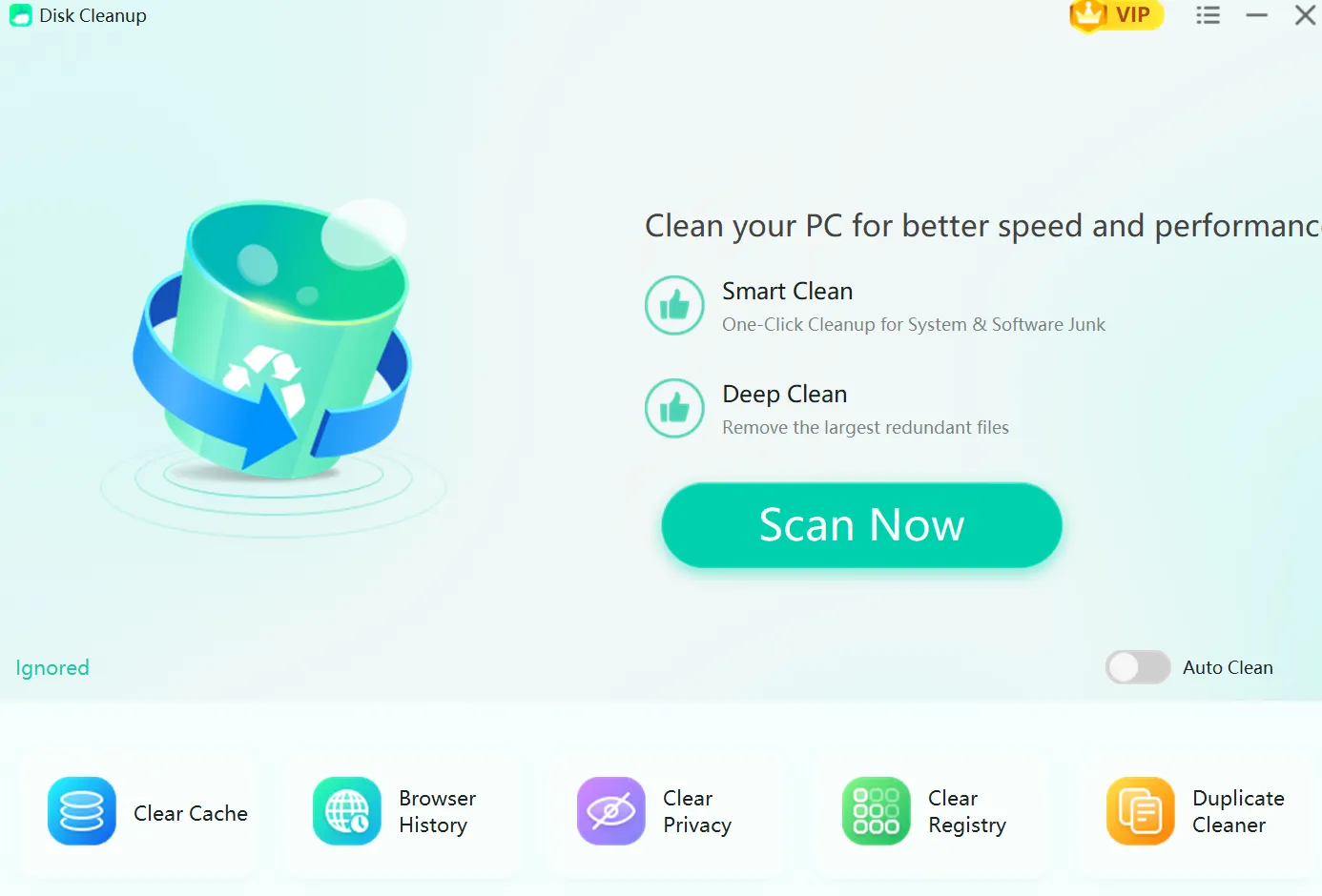 WMaster Cleanup Disk Cleanup scan now option on Windows 11.