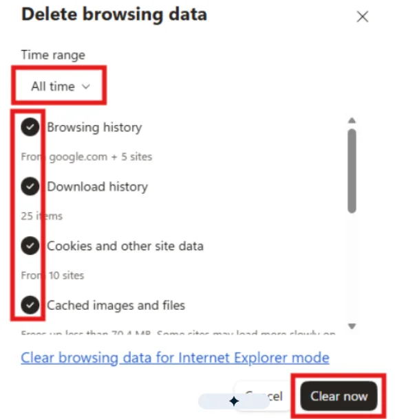 Clear Facebook cache on Edge.