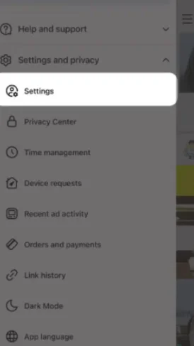 Click Settings.