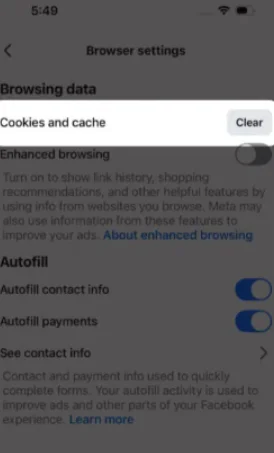 Clear Cookies and Cache.