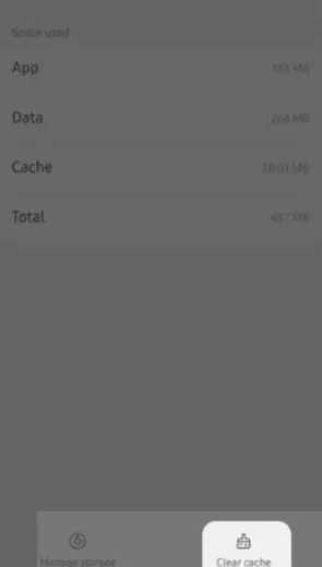 Click on Clear Cache.