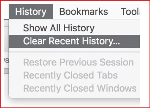 Go to history on Firefox to clear your search history.