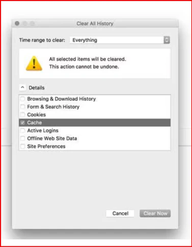 select time and check cache to remove the junk.