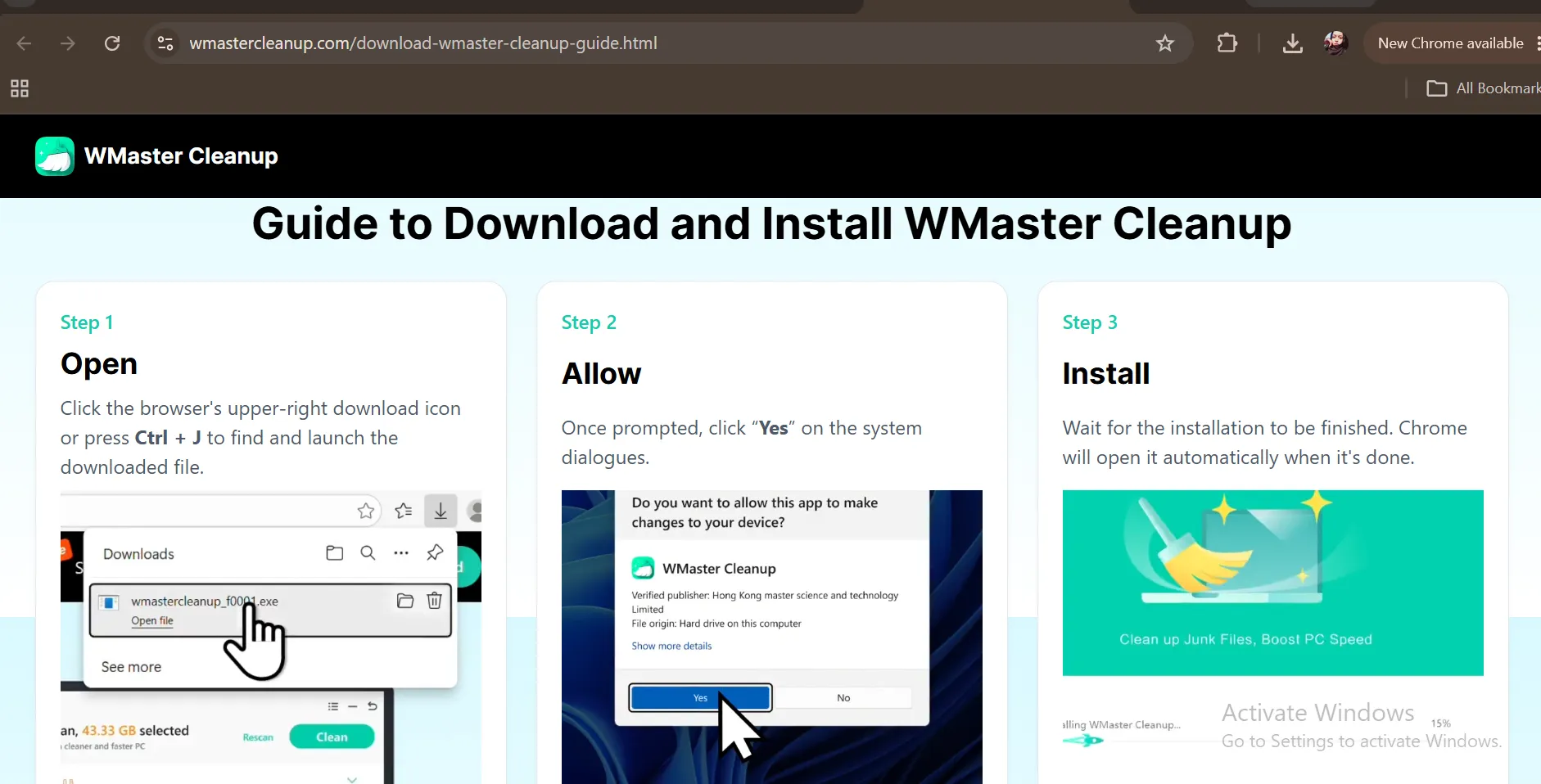 Follow the download guidance.