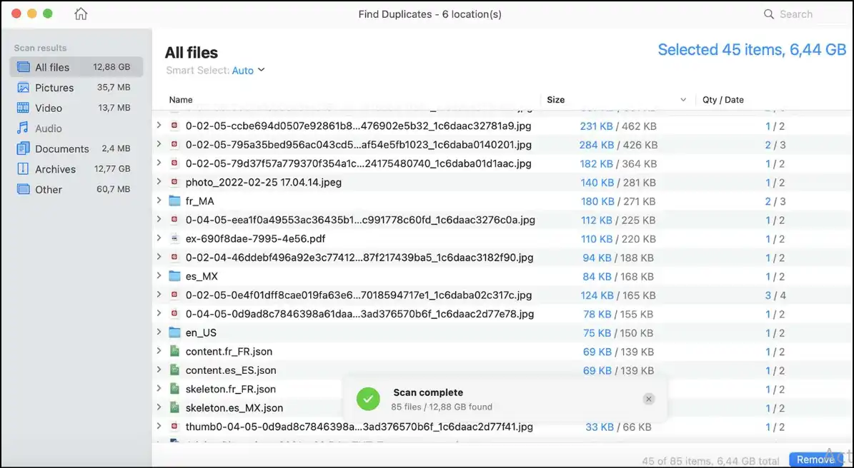 CleverFiles Duplicate Finder.