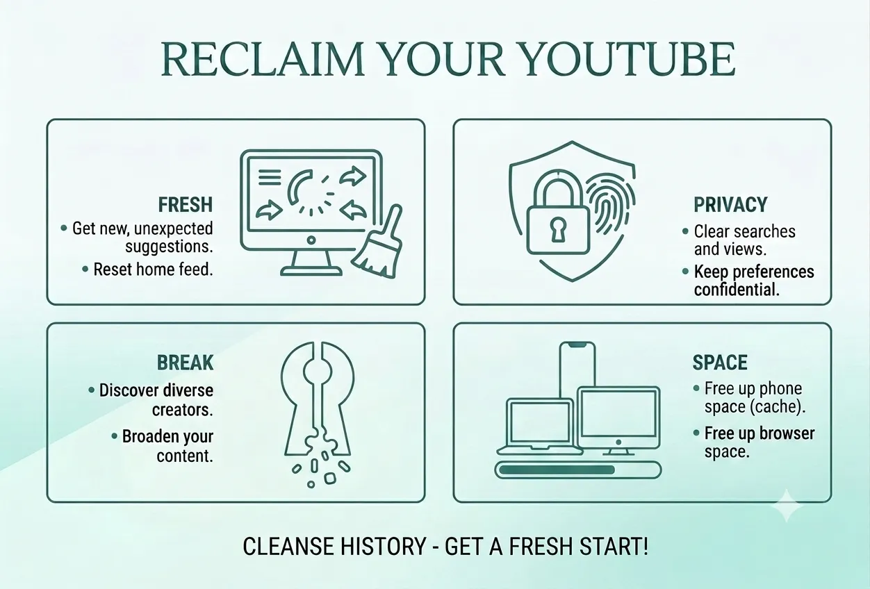 Why need to clear youtube history 