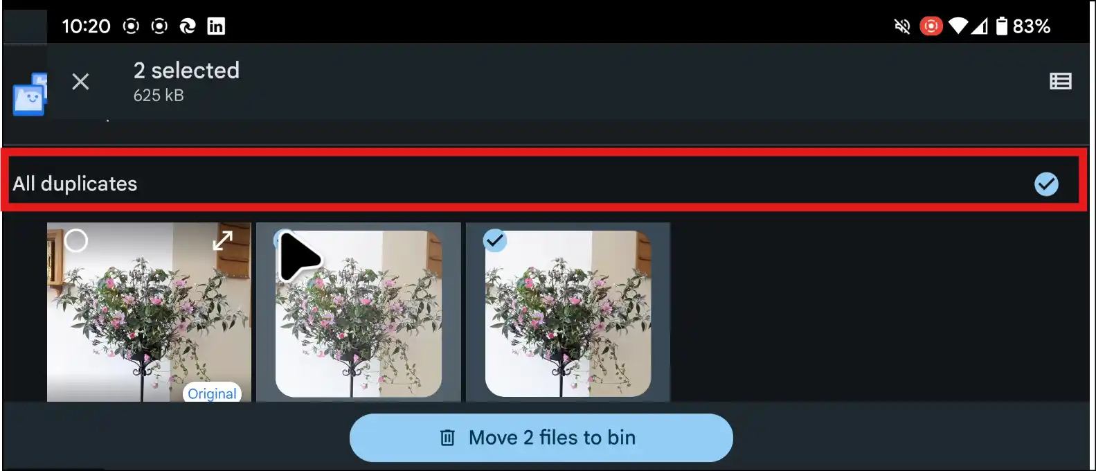 Automatically select or manually select duplicates to clean up your Android phone.