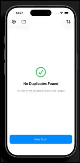 All the duplicates are deleted from the selected folder.