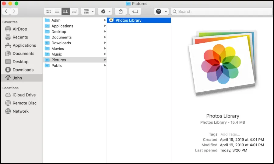 Go to Pictures to delete your duplicate photos on Mac Finder.