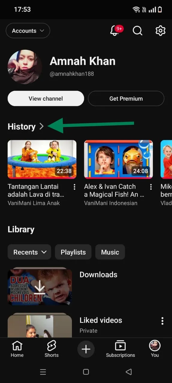 Expand your watch history list 