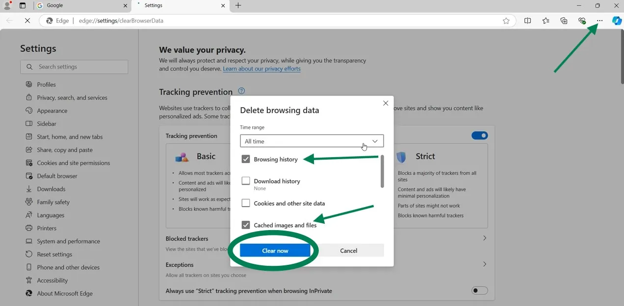Delete microsoft edge youtube related browser history. 