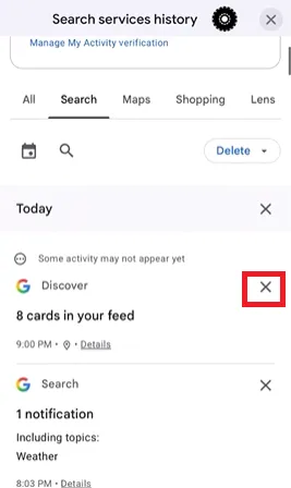 Find a particular search.