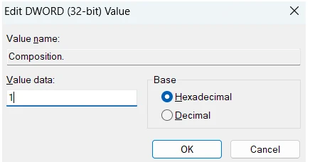 Change the value data of new DWORD to 1 to minimize the processing lag.