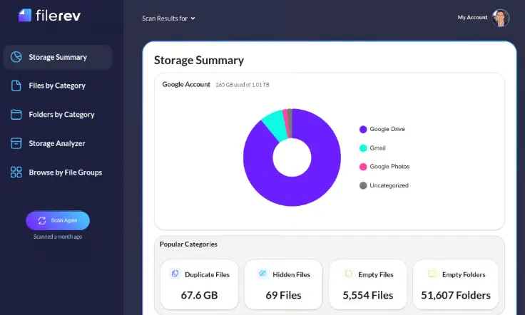 Filerev online google drive.