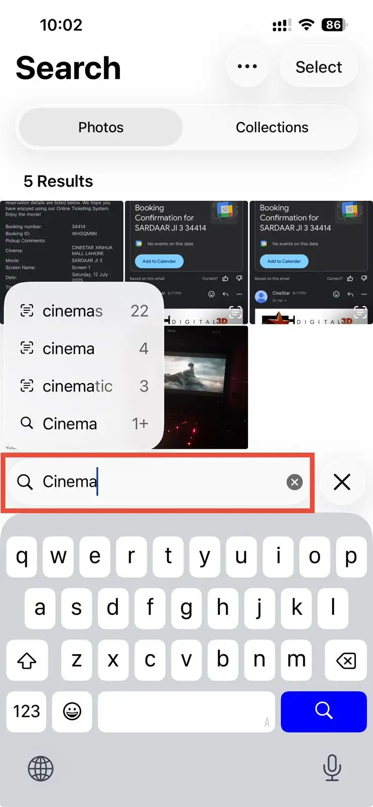 Find photos by places on your Photos app.