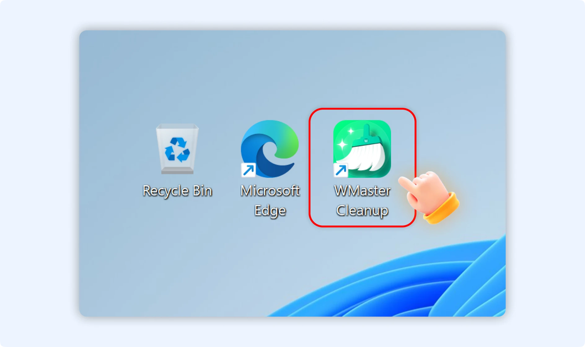 Double-click the WMaster Cleanup to open the main interface.