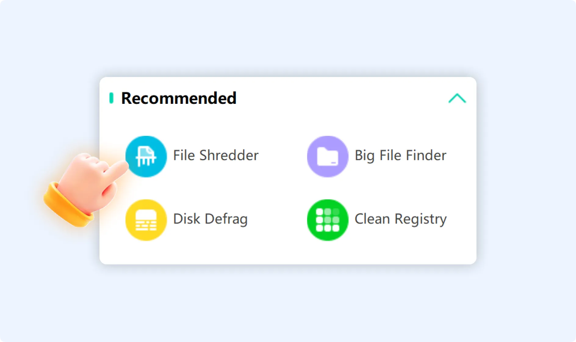 Tap on File Shredder to open its function panel .