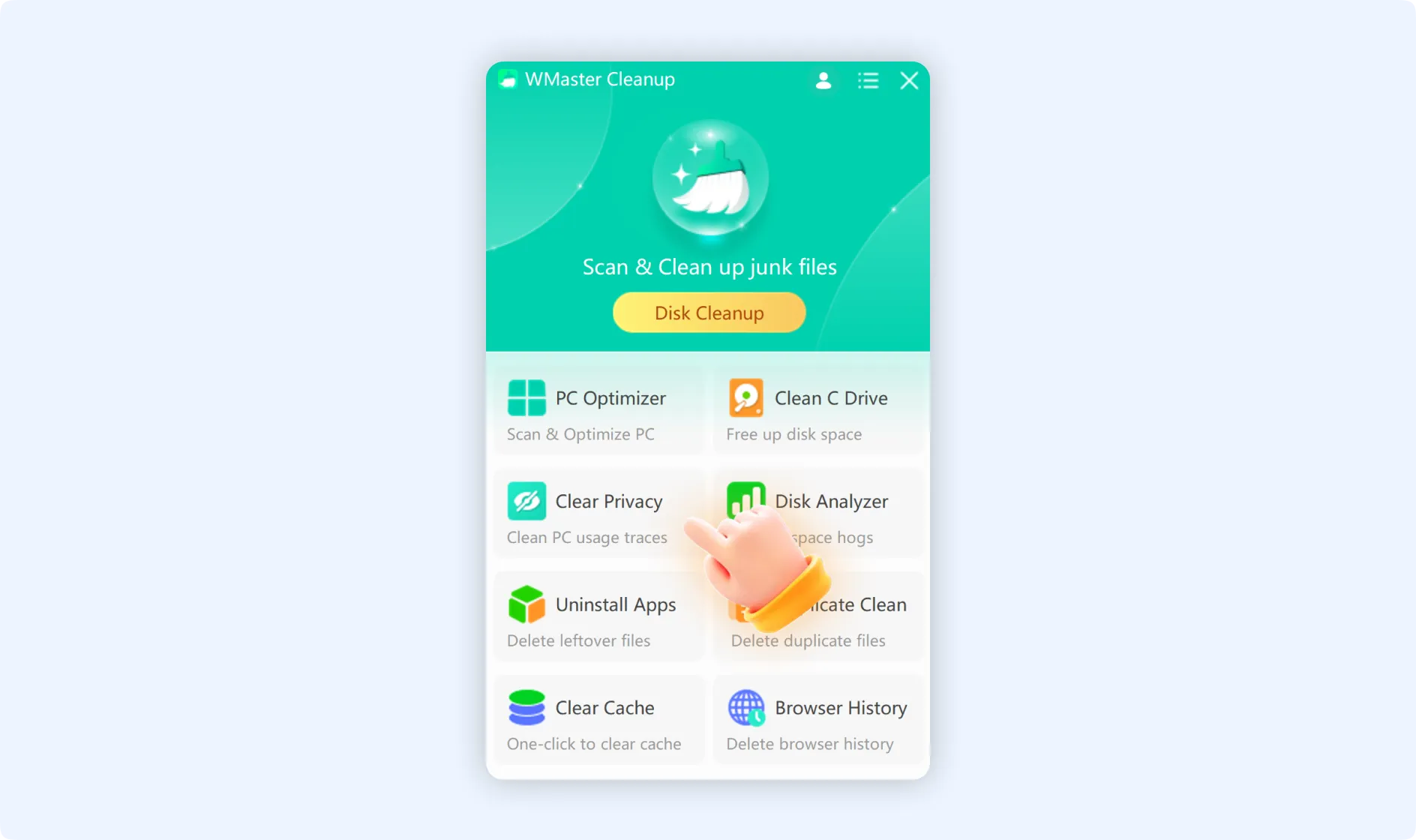 Click Clear Privacy feature to clean up PC usage traces.