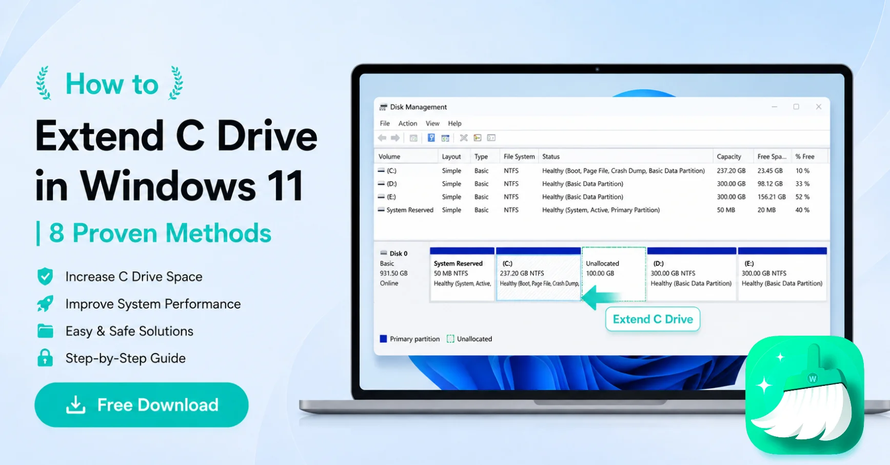 How to Extend C Drive in Windows 11 | 8 Proven Methods