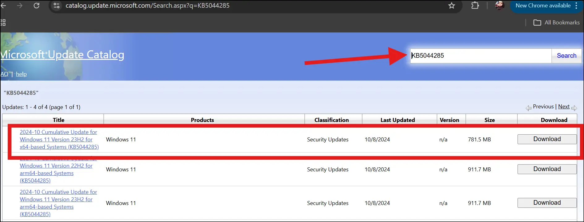 Download and install the correct version of your system.