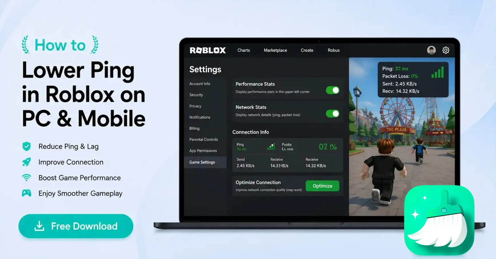 How to Lower Ping in Roblox on PC & Mobile