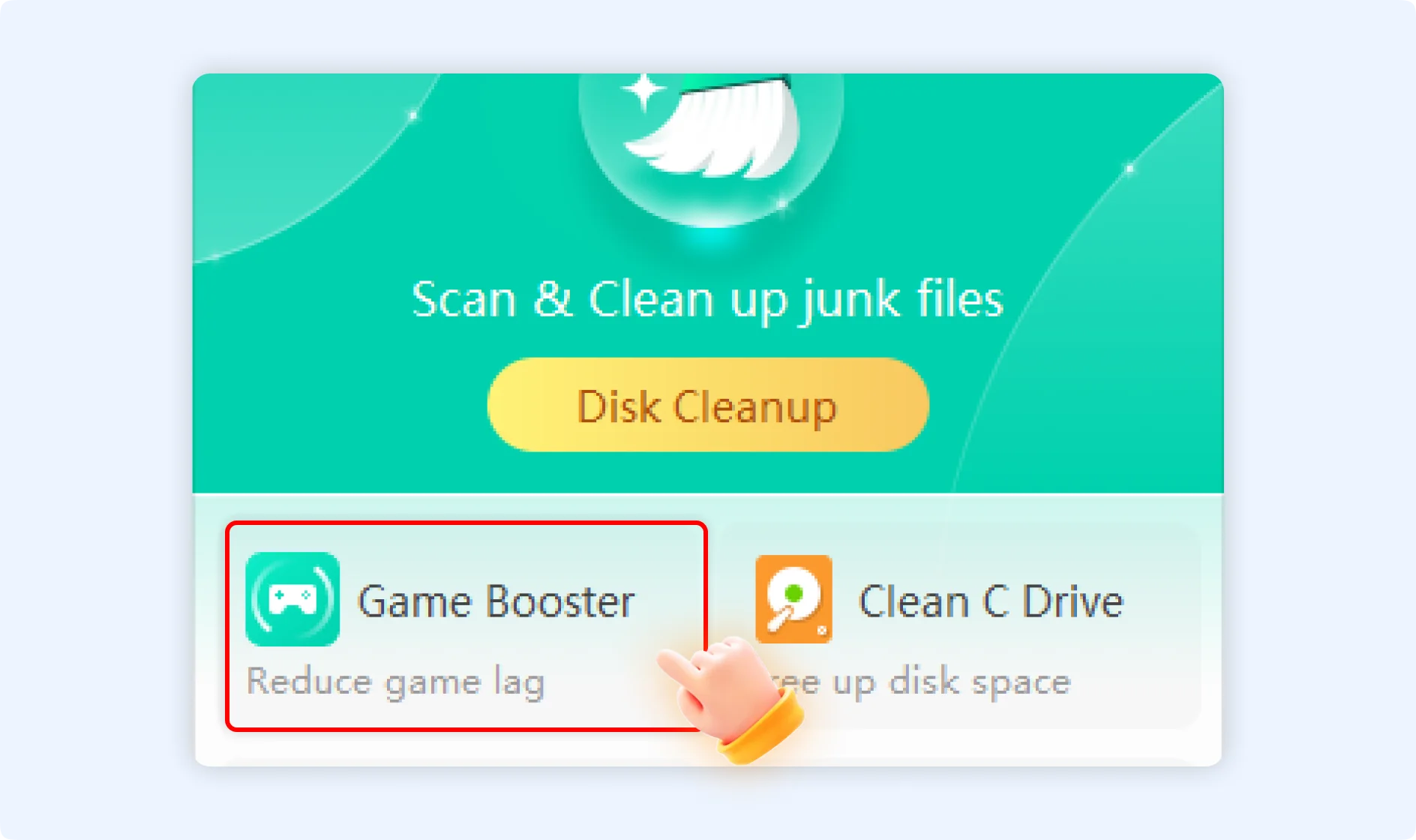 Navigate to game booster feature.