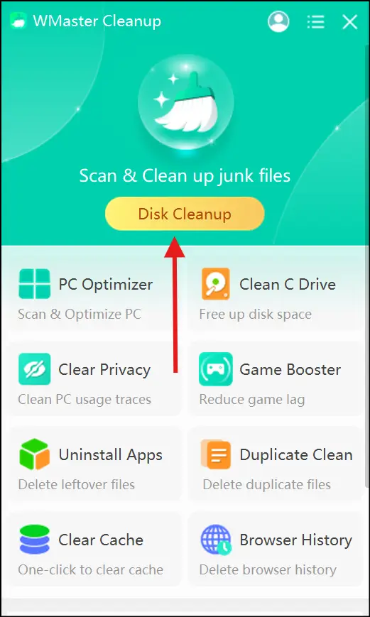 Open Disk Cleanup feature to scan temporary files on Windows 11