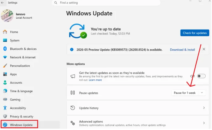 Pause your updates to reduce the ping rate.