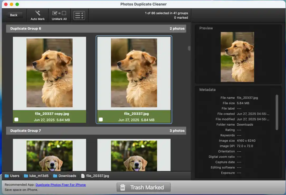 Photos Duplicate Cleaner.
