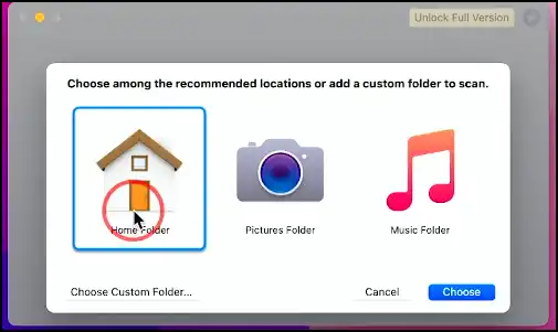 Select folder to scan duplicate files and delete them using Gemini.