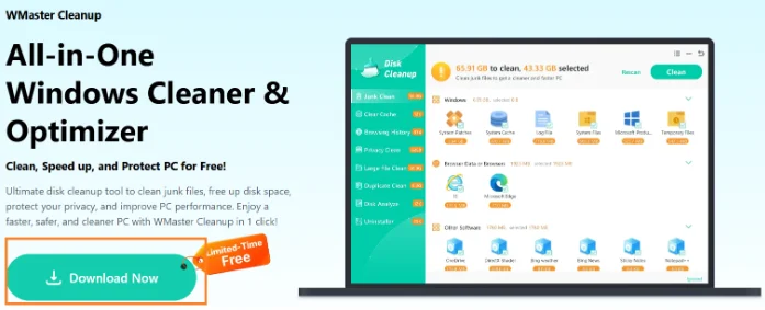 Download the WMaster Cleanup from the official site.