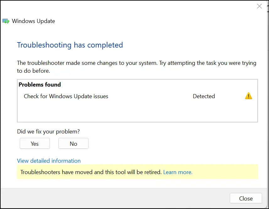 Troubleshoot and try to reattempt the installation.