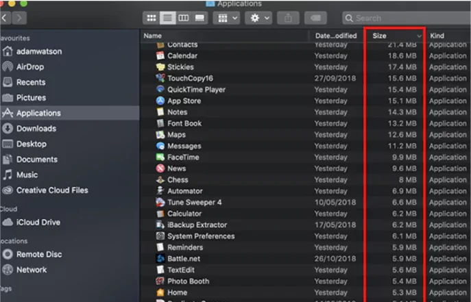 Select all the files you no longer need and move them to the trash.