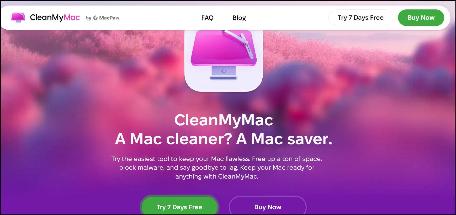 CleanMyMac Buy Now Button.