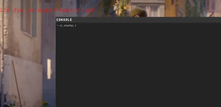 Use the developer console to show FPS in CS2