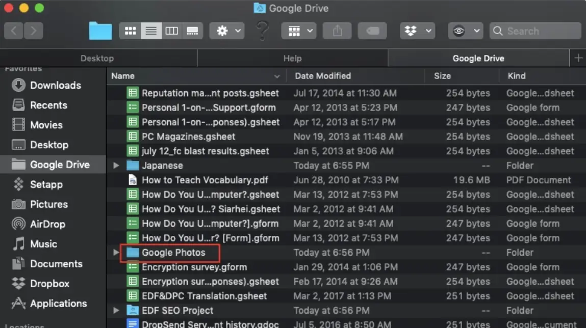 Select your Google Photos file on your PC.
