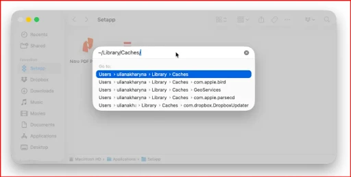 Go to the library in Mac.
