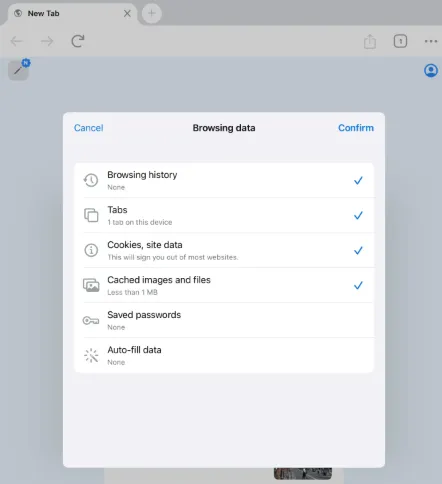 Choose the items you want to delete.