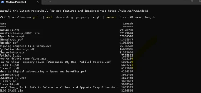 Paste the command to see the file length.